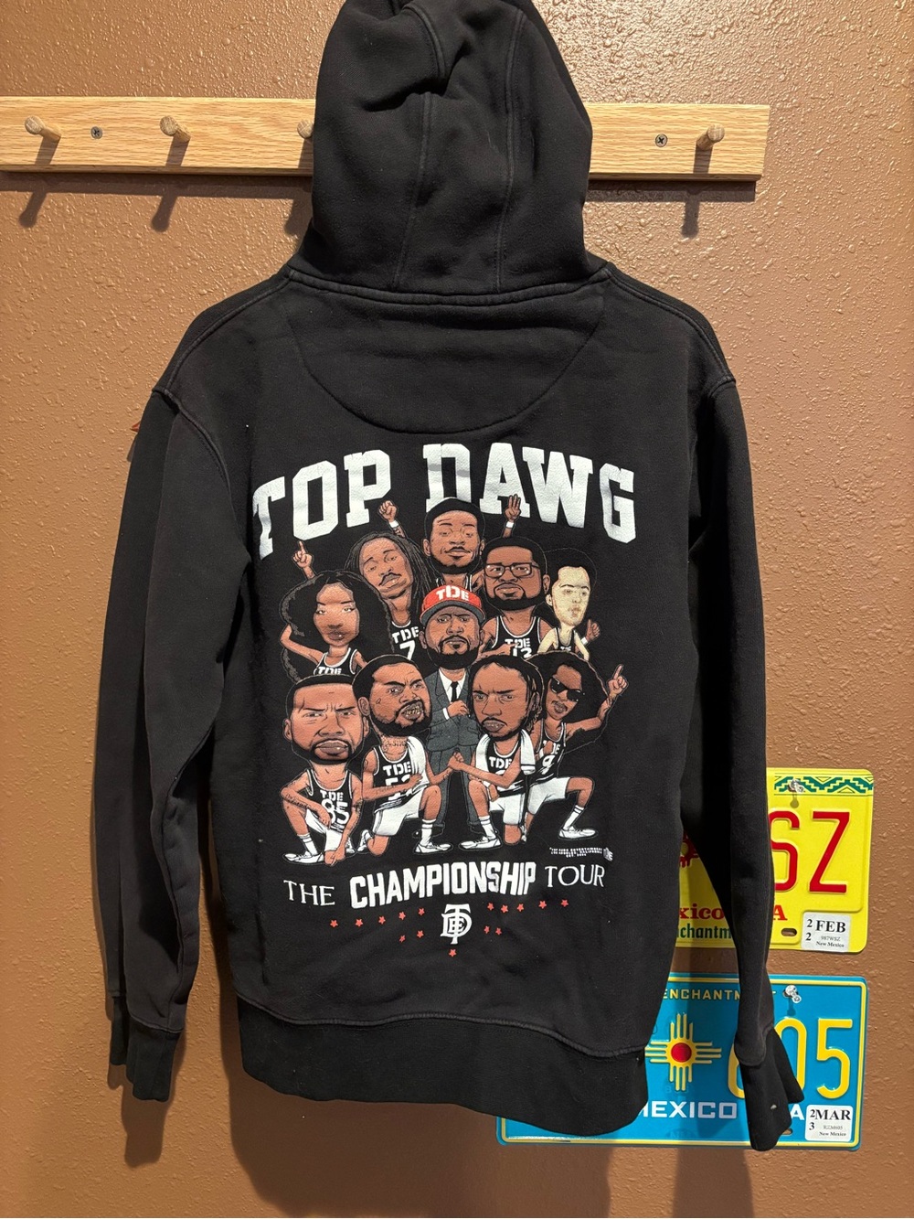 tde. Black 'Top Dawg The Championship Tour' Hoodie